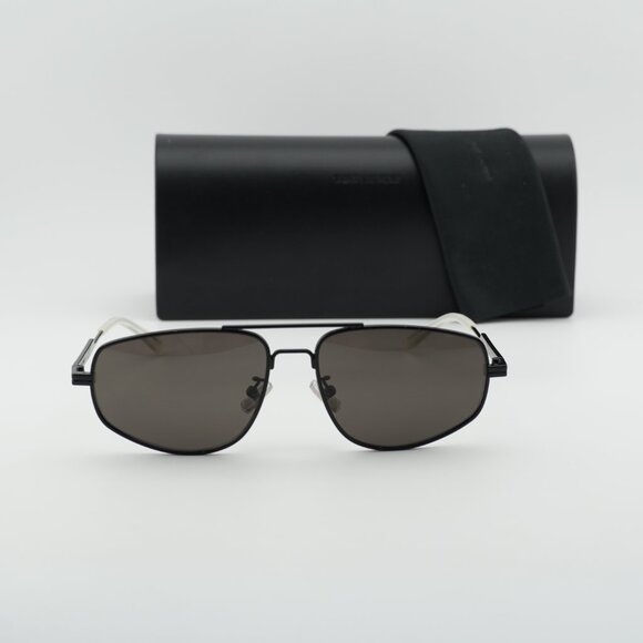 Bottega Veneta BV1125S 001 Aviator Sunglasses - Black/Grey main image 6